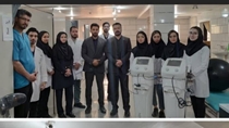 بازدید آقای دکتر نوری ریاست محترم دانشکده پیراپزشکی به همراه آقای دکتر مردانی معاونت محترم اداری_مالی و خانم مهندس احمدی مسئول محترم امور مالی مجتمع رحمتیه از مرکز آموزشی فیزیوتراپی شهید سلیمانی 